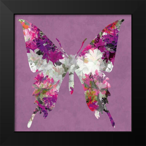 Butterfly Black Modern Wood Framed Art Print by Scaffardi, Sally