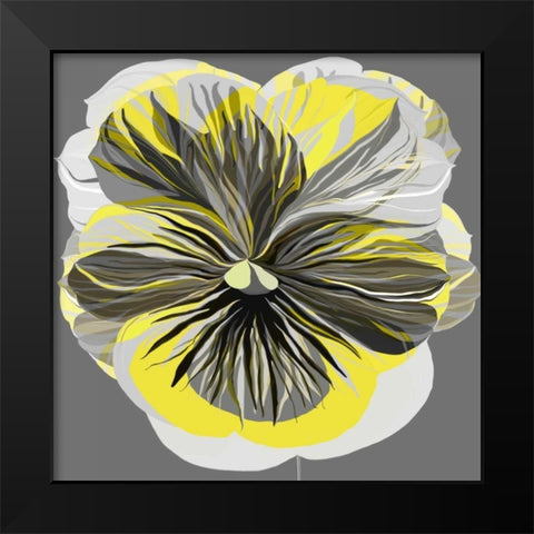 Pansies I Black Modern Wood Framed Art Print by Scaffardi, Sally