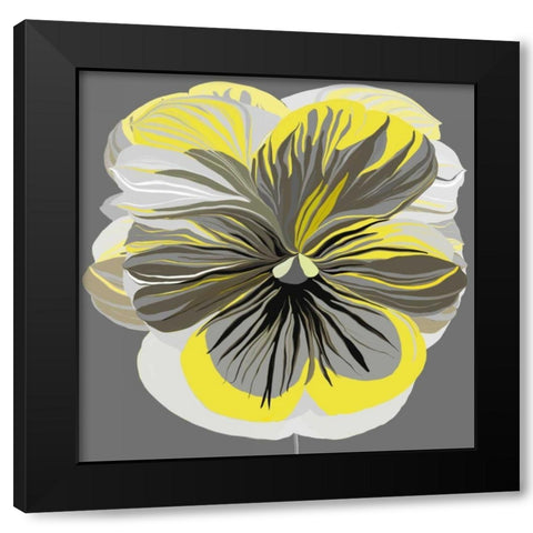 Pansies II Black Modern Wood Framed Art Print with Double Matting by Scaffardi, Sally