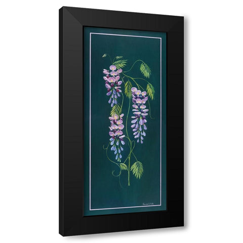 VINTAGE WISTERIA Black Modern Wood Framed Art Print with Double Matting by v.d. Valk, Karin