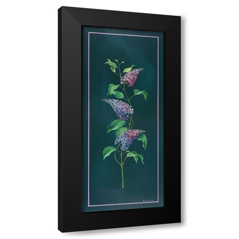 VINTAGE SYRINGA Black Modern Wood Framed Art Print with Double Matting by v.d. Valk, Karin