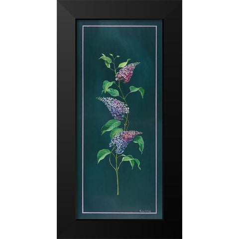 VINTAGE SYRINGA Black Modern Wood Framed Art Print by v.d. Valk, Karin