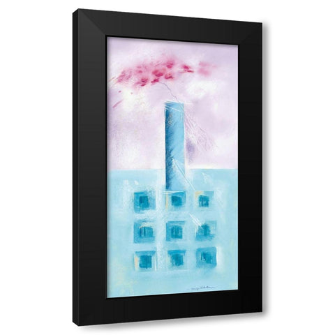 AQUA II Black Modern Wood Framed Art Print with Double Matting by Robertson, Marilyn