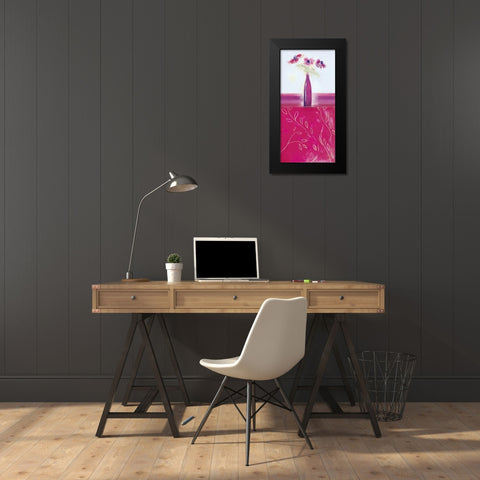 CRIMSON II Black Modern Wood Framed Art Print by Robertson, Marilyn