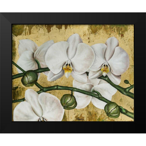 Flowers I Black Modern Wood Framed Art Print by Sedalia, David
