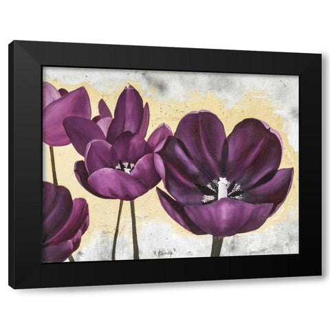 Flowers II Black Modern Wood Framed Art Print by Sedalia, David