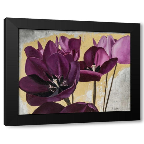 Flowers III Black Modern Wood Framed Art Print by Sedalia, David