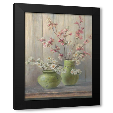 Green I Black Modern Wood Framed Art Print by Reed, Jacky