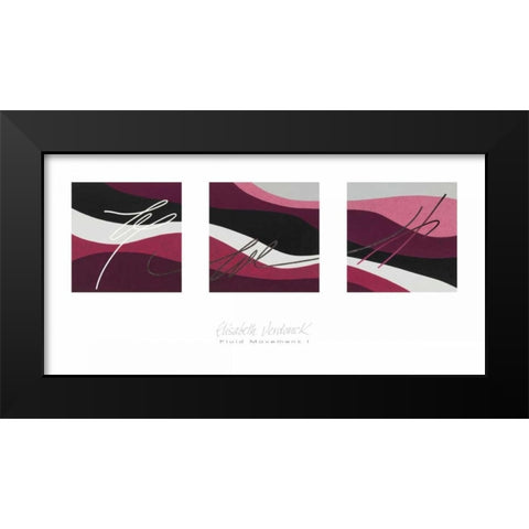Fluid Movement I Black Modern Wood Framed Art Print by Verdonck, Elisabeth