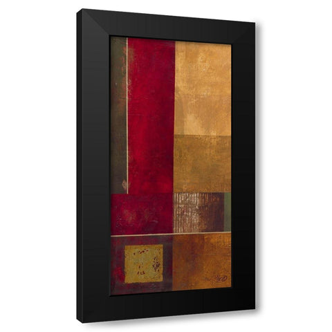 Squares II Black Modern Wood Framed Art Print by Verbeek-Van Den Broek