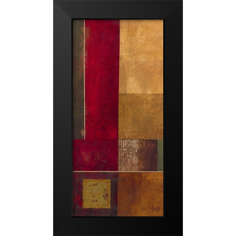 Squares II Black Modern Wood Framed Art Print by Verbeek-Van Den Broek