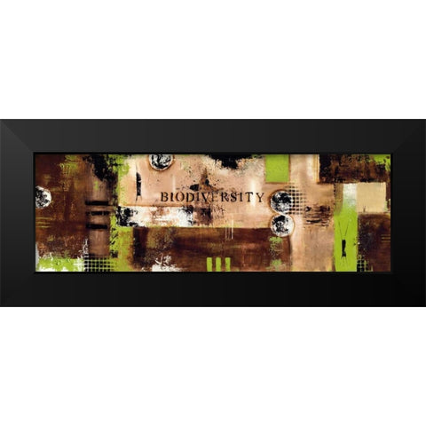 Biodiversity Black Modern Wood Framed Art Print by Bugna, Severine