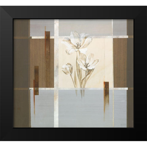 Silver Dream I Black Modern Wood Framed Art Print by Verbeek-Van Den Broek