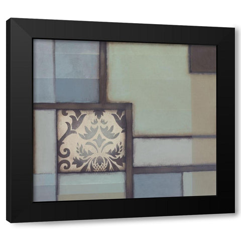 Patchwork Patterns I Black Modern Wood Framed Art Print by Verbeek-Van Den Broek