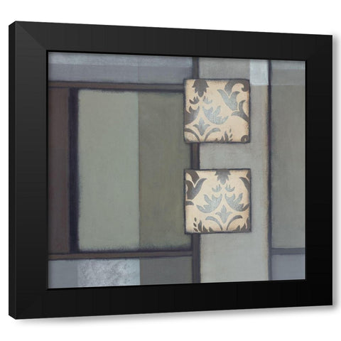 Patchwork Patterns II Black Modern Wood Framed Art Print with Double Matting by Verbeek-Van Den Broek