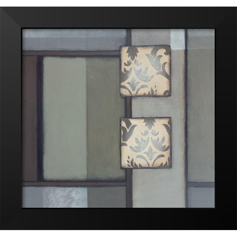 Patchwork Patterns II Black Modern Wood Framed Art Print by Verbeek-Van Den Broek