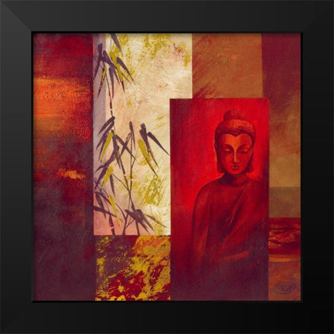 Buddha I Black Modern Wood Framed Art Print by Verbeek-Van Den Broek