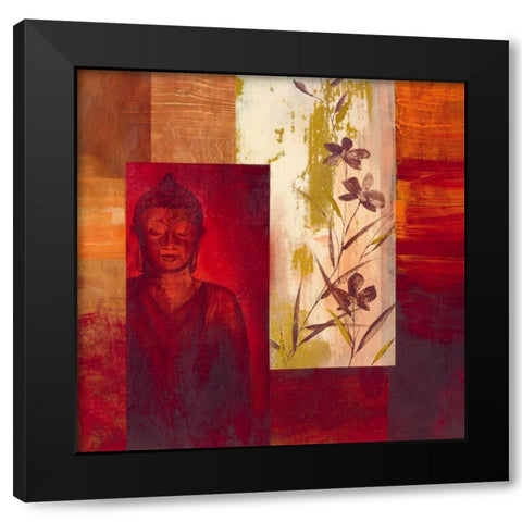 Buddha II Black Modern Wood Framed Art Print by Verbeek-Van Den Broek