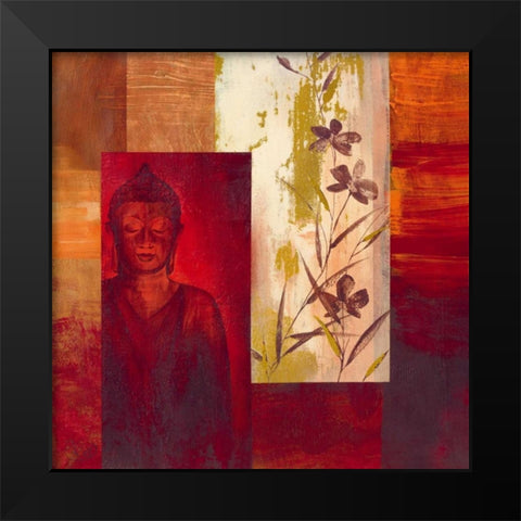 Buddha II Black Modern Wood Framed Art Print by Verbeek-Van Den Broek