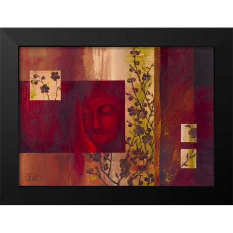 Buddha III Black Modern Wood Framed Art Print by Verbeek-Van Den Broek