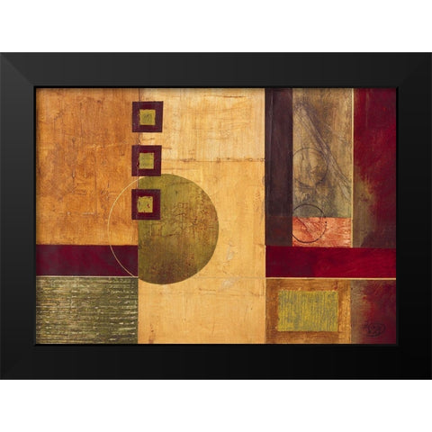Geometry II Black Modern Wood Framed Art Print by Verbeek-Van Den Broek