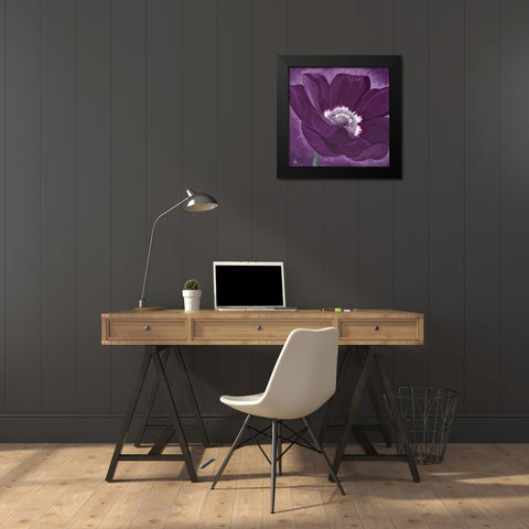 Purple Passion I Black Modern Wood Framed Art Print by Lake, Kaye