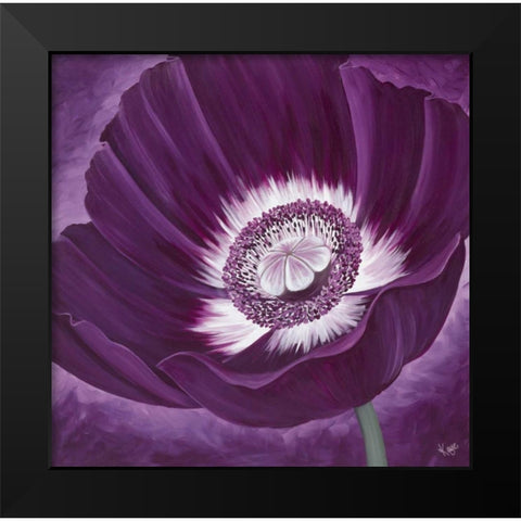 Purple Passion II Black Modern Wood Framed Art Print by Lake, Kaye