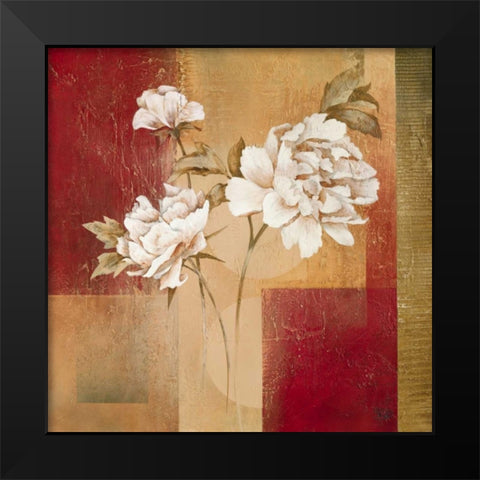 Shimmering Bloom Black Modern Wood Framed Art Print by Verbeek-Van Den Broek
