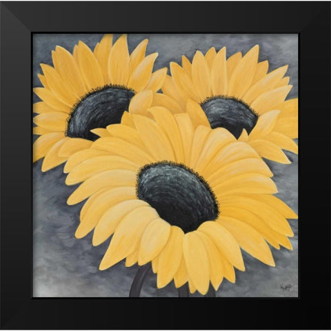 Sunflower Serenade I Black Modern Wood Framed Art Print by Lake, Kaye