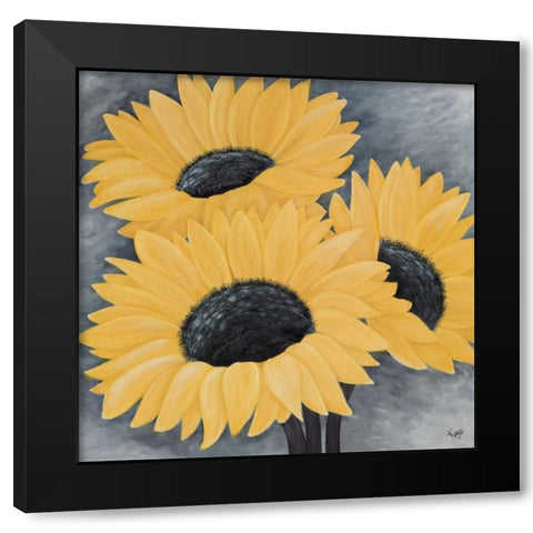 Sunflower Serenade II Black Modern Wood Framed Art Print by Lake, Kaye