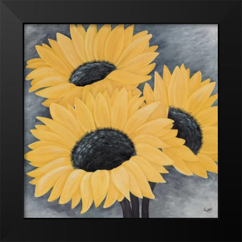 Sunflower Serenade II Black Modern Wood Framed Art Print by Lake, Kaye