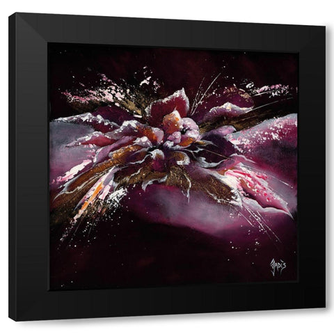 FLEUR DE LUNE I Black Modern Wood Framed Art Print with Double Matting by Mondriaux