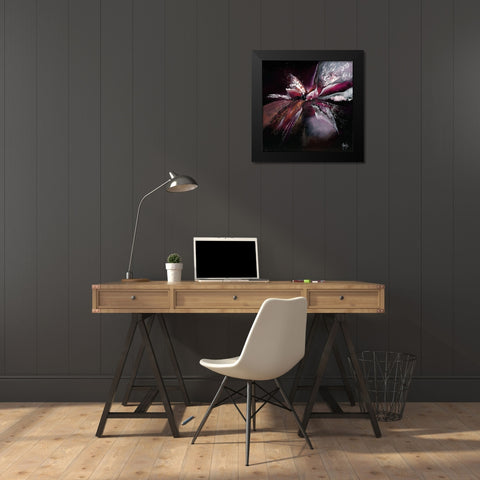 FLEUR DE LUNE II Black Modern Wood Framed Art Print by Mondriaux
