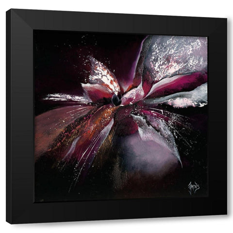 FLEUR DE LUNE II Black Modern Wood Framed Art Print by Mondriaux
