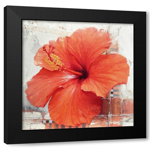 Hibiscus I Black Modern Wood Framed Art Print by Sestillo, Enrico