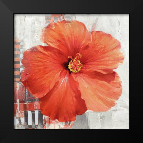 Hibiscus II Black Modern Wood Framed Art Print by Sestillo, Enrico