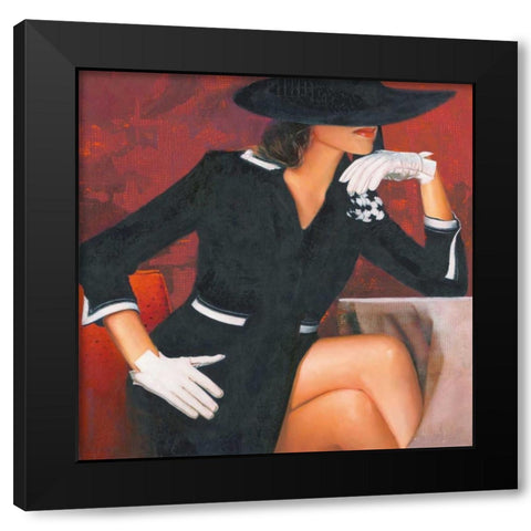 Cafe I Black Modern Wood Framed Art Print by Sestillo, Enrico