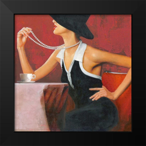 Cafe II Black Modern Wood Framed Art Print by Sestillo, Enrico