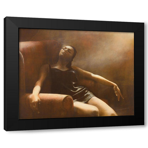 CLAUDIA Black Modern Wood Framed Art Print by Sgarbossa, Antonio