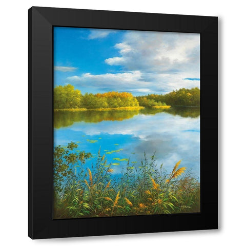 SUMMER IN MASUREN II Black Modern Wood Framed Art Print with Double Matting by Fasani