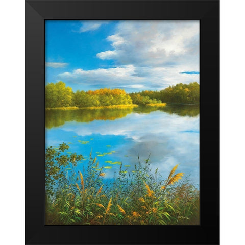 SUMMER IN MASUREN II Black Modern Wood Framed Art Print by Fasani