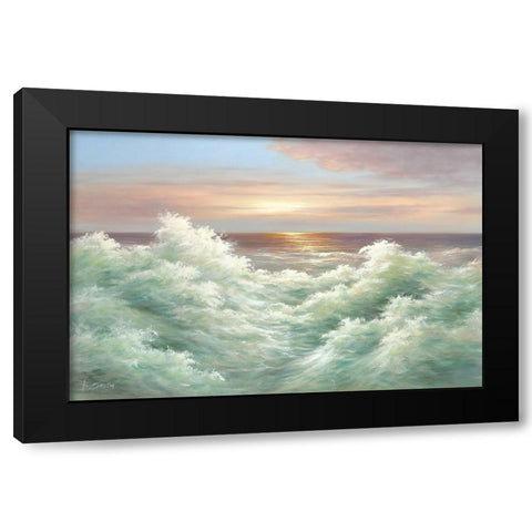 INCOMING TIDE II Black Modern Wood Framed Art Print with Double Matting by Smith, B.