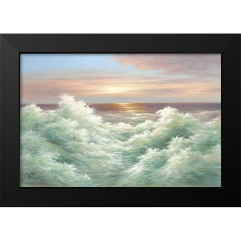 INCOMING TIDE II Black Modern Wood Framed Art Print by Smith, B.