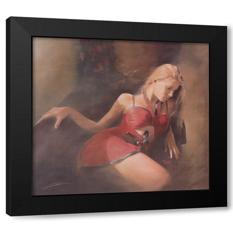 NON SO PIU Black Modern Wood Framed Art Print by Sgarbossa, Antonio