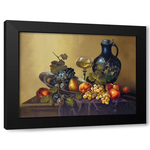SUMMER WINE Black Modern Wood Framed Art Print with Double Matting by Pila
