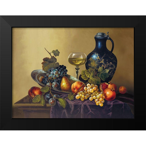 SUMMER WINE Black Modern Wood Framed Art Print by Pila