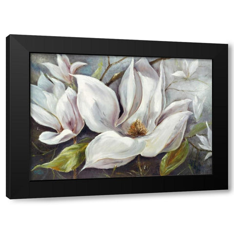 Tender Magnolias I Black Modern Wood Framed Art Print by Field, Anna