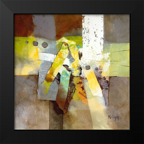 Explosion II Black Modern Wood Framed Art Print by Krimm