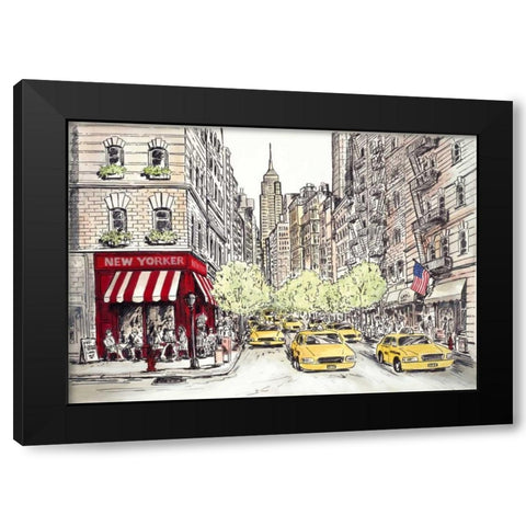 New Yorker Black Modern Wood Framed Art Print by Marceau, Chloe