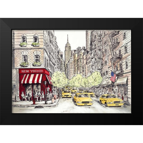 New Yorker Black Modern Wood Framed Art Print by Marceau, Chloe